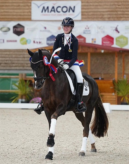 Ninon Dupuy Pelardy and Dancielle de Malleret at the 2024 French Youth Riders Championships :: Photos © private