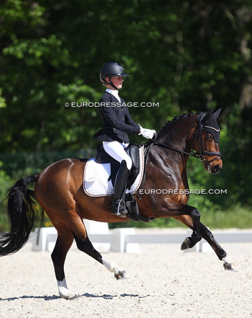 Julie Schmitz-Heinen and Carleo Go at their CDI debut in Compiegne in 2021 :: Photo © Astrid Appels