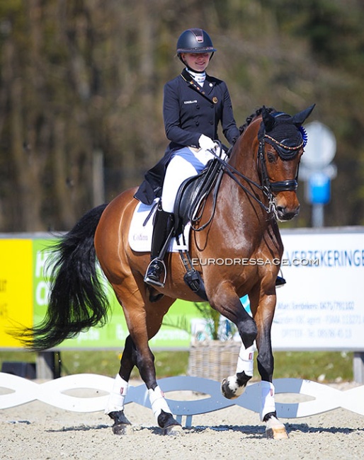 Clara Collard and Escape at the 2021 CDI Opglabbeek :: Photo © Astrid Appels