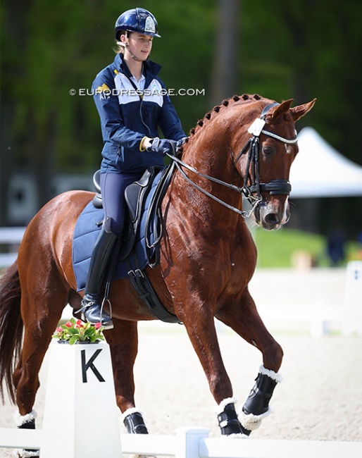Jessica Dertell and Sabble Farm's Cennin at the 2024 CDIO Compiegne :: Photo © Astrid Appels