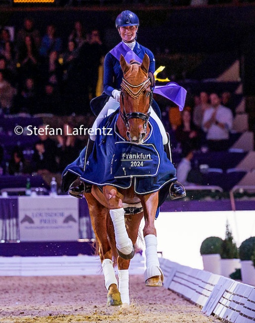 Carina Harnisch and Sheldon Cooper win the 2024 Louisdor Cup Final in Frankfurt :: Photos © Stefan Lafrentz