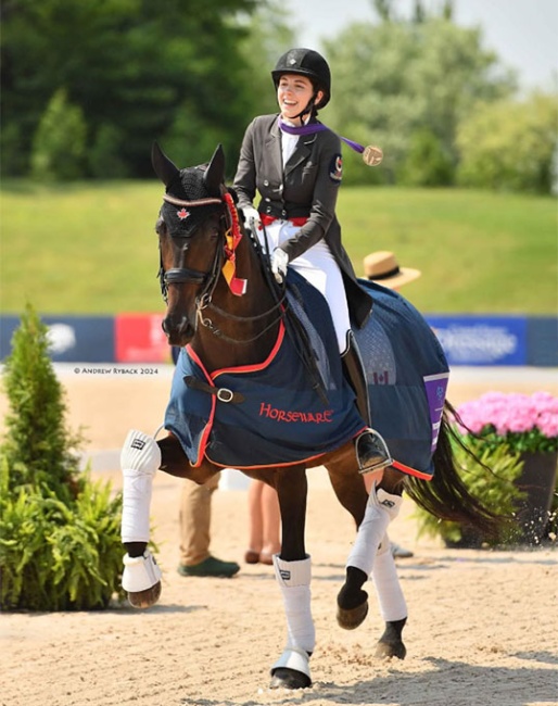 Kiara Williams-Brown wins individual test silver on Fortissimo at the 2024 NAYRC :: Photo © Andrew Ryback