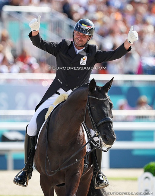 Two personal best scores for Domien Michiels and Intermezzo van het Meerdaalhof at the 2024 Olympics :: Photo © Astrid Appels