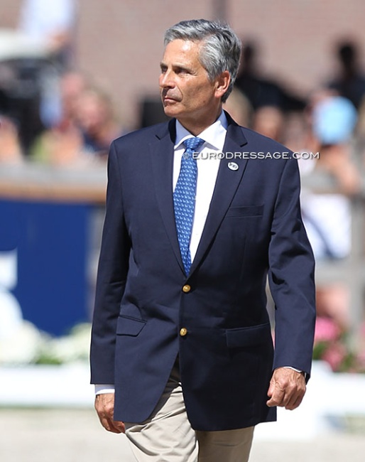 Michel Roudier at the 2018 World Young Horse Championships :: Photo © Astrid Appels