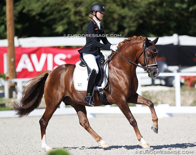 Antonia Roth on Daily Pleasure at the 2020 European Pony Championships :: Photo © Astrid Appels