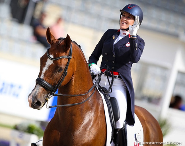 Brittany Fraser-Beaulieu on her career making horse All In at the 2021 CDIO Aachen :: Photo © Astrid Appels