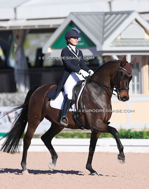 Emily Miles and Java Dulce at the 2023 Palm Beach Dressage Derby :: Photo © Astrid Appels