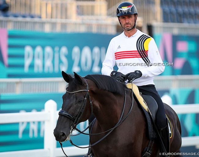 Domien Michiels and Intermezzo van het Meerdaalhof at the 2024 Olympics :: Photo © Astrid Appels