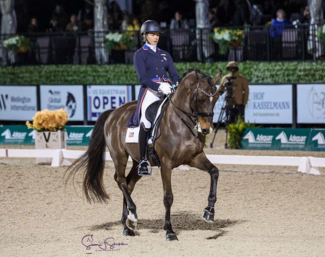 Anna Marek and Fire Fly at the 2025 CDI-W Wellington during GDF Week 3 :: Photo © Sue Stickle