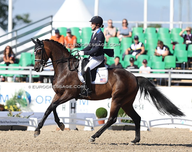 Kate Shoemaker and Quiana at the 2022 World Para Drssage Championships :: Photo © Astrid Appels
