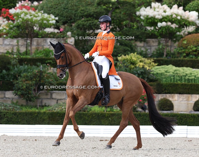 Lara van Nek and Fariska at the 2023 European Junior Riders Championships :: Photo © Astrid Appels