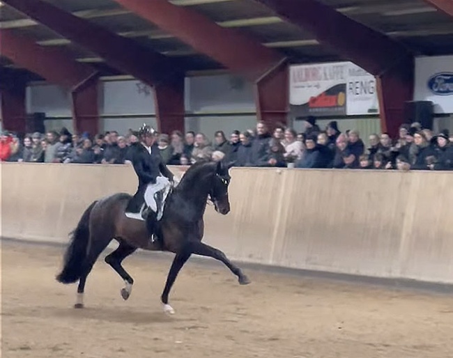 Andreas Helgstrand and Jovian at the 2025 CDN Hjallerup on 14 February 2025