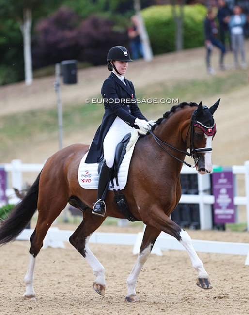 Annabelle Rehn and Vestervangs Garson at the 2022 European Junior Riders Championships :: Photo © Astrid Appels