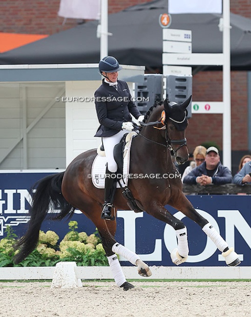 Maria Anita Andersen on Rosee de Fontaine at the 2023 World Young Horse Championships :: Photo © Astrid Appels