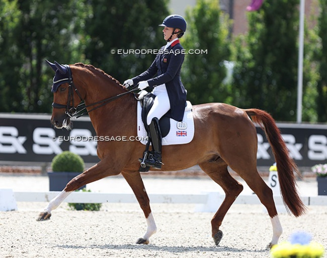Mette Dahl on Fidelio van het Bloemenhof at the 2024 European Junior Riders Championships in Opglabbeek :: Photo © Astrid Appels