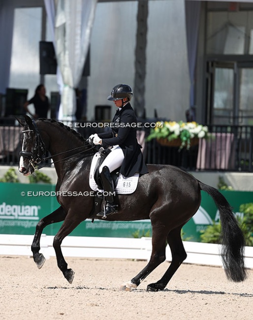 Evelyn Eger and Dancing Darkness at the 2025 Palm Beach Derby :: Photo © Astrid Appels