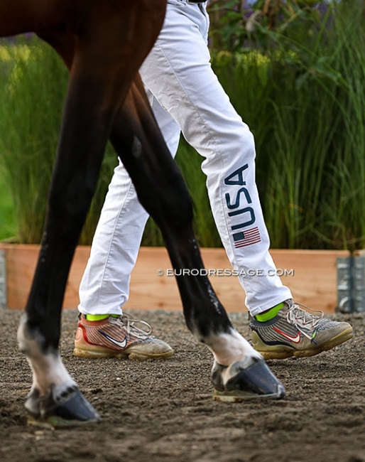 U.S. team rider Steffen Peters at the horse inspection at the 2022 World Championships in Herning :: Photo © Astrid Appels