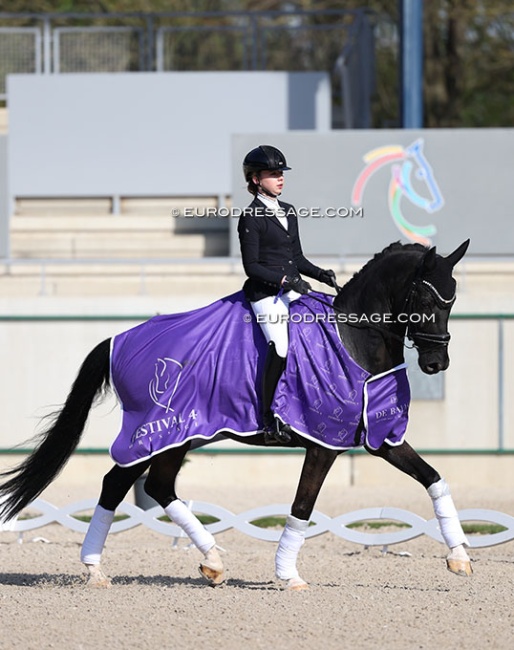 Belgian Children rider Elise van Os on Reliv van 't Amarylishof at the 2025 CDI Aachen Festival 4 Dressage :: Photo © Astrid Appeks