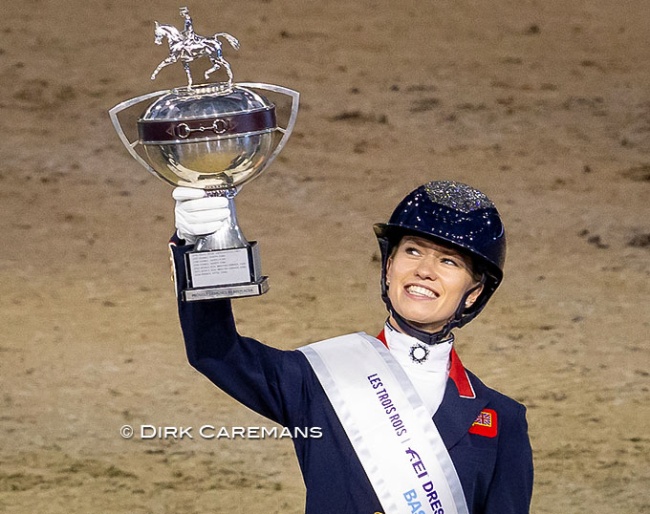 Charlotte Fry with the trophy at the 2025 World Cup Finals :: Photos © Dirk Caremans