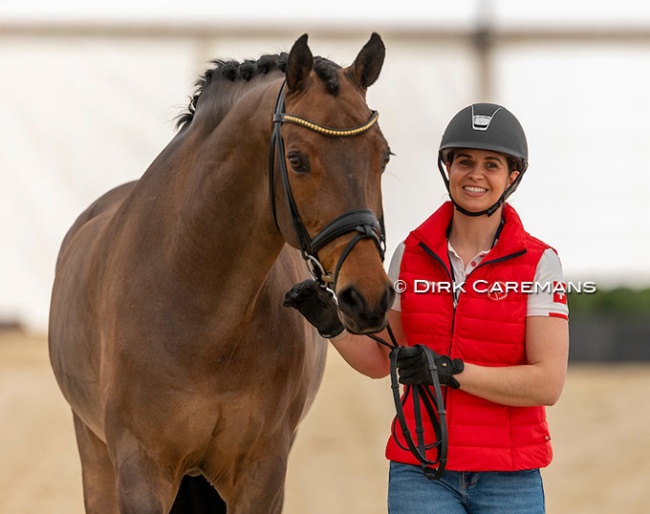 Swiss Jessica Neuhauser making her World Cup debut on home turf with Danish bred Rockson :: Photo © Dirk Caremans