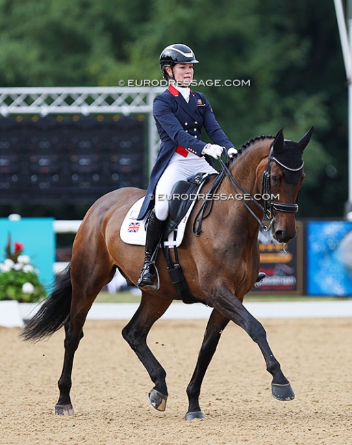 India Durman-Mills and Escade at the 2022 European Junior/Young Riders Championships in Hartpury :: Photo © Astrid Appels