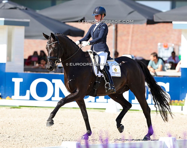 Anna Svanberg and Vidar at the 2024 World Young Horse Championships :: Photo © Astrid Appels