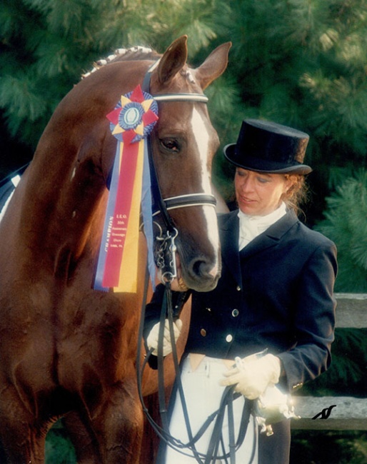 Mary Alice Malone and KWPN stallion Roemer in 1988 :: Photo © Susan Sexton