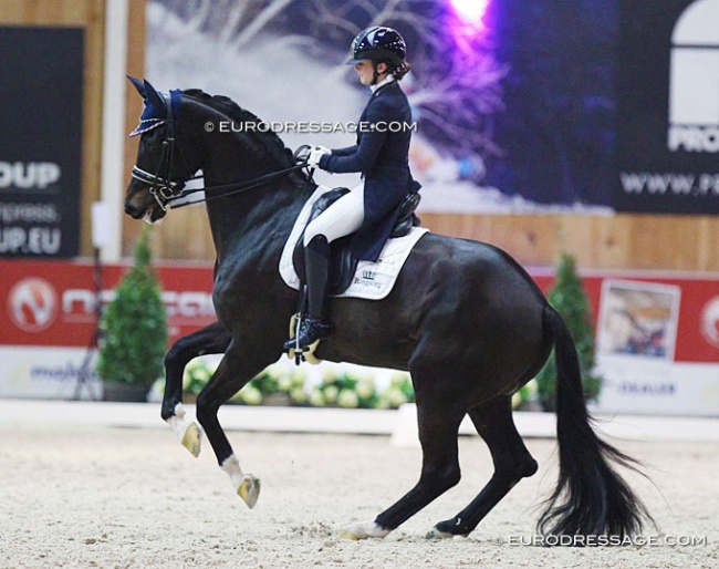 Britney de Jong and Caramba at the 2020 CDI Lier when she was still competing in the able bodied Young Riders division :: Photo © Astrid Appels