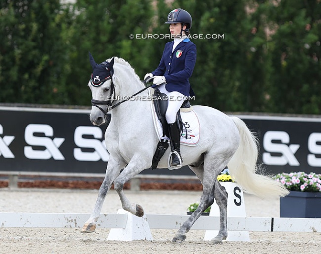 Alessandra Cadura and Ulior de Belebat at the 2024 European Pony Championships in Opglabbeek :: Photo © Astrid Appels