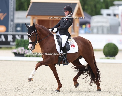 Sofia Rosenkilde and Cosmo Royale win the 2024 European Pony Championships :: Photo © Astrid Appels