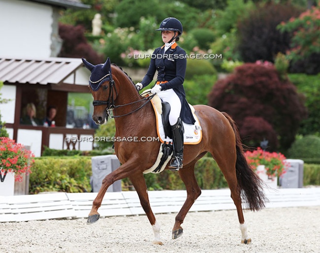 Micky Schelstraete and Venicia at the 2025 European Young Riders Championships :: Photo © Astrid Appels