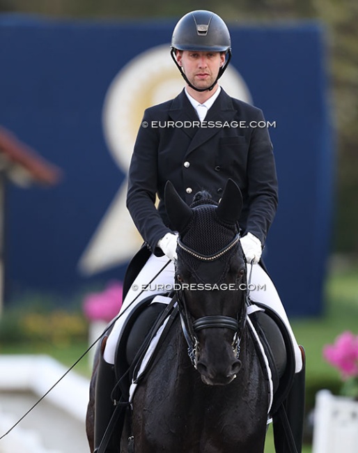 Tobias Nabben and Forster in the Louisdor Cup qualifier held during the 2025 CDI Hagen :: Photo © Astrid Appels