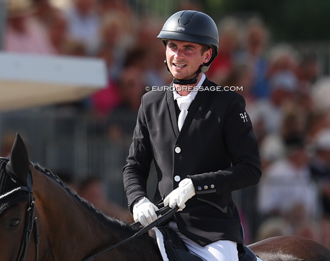 Corentin Pottier at last weekend's World Young Horse Championships in Verden :: Photo © Astrid Appels