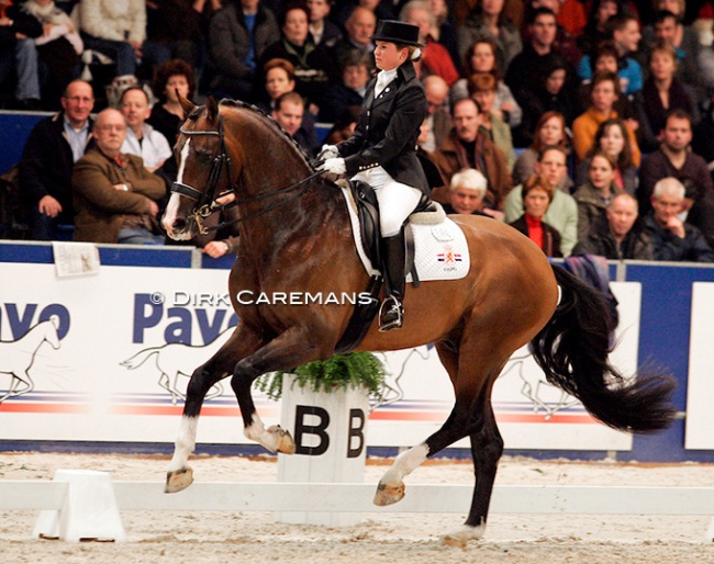 Kim Leduc and Trento B at the 2007 KWPN Stallion Licensing show :: Photo © Dirk Caremans