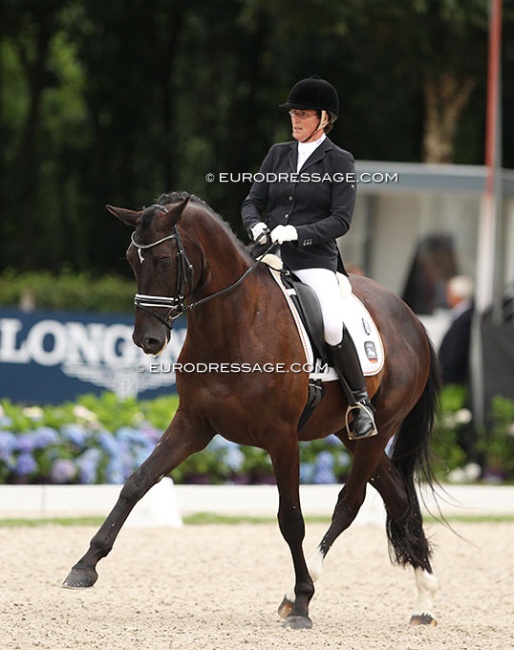 Birgit Hild and Goldmond at the 2016 World Young Horse Championships :: Photo © Astrid Appels