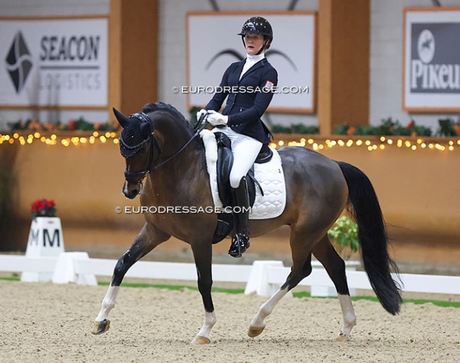 Nora Feldmann and Beauty W at the 2023 CDI Kronenberg Indoor :: Photo © Astrid Appels