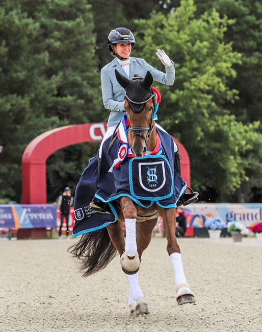 Charlotte Chalvignac Vesin and Furstin Toto LH at the 2025 French Young Horse Championships :: Photo © PSV