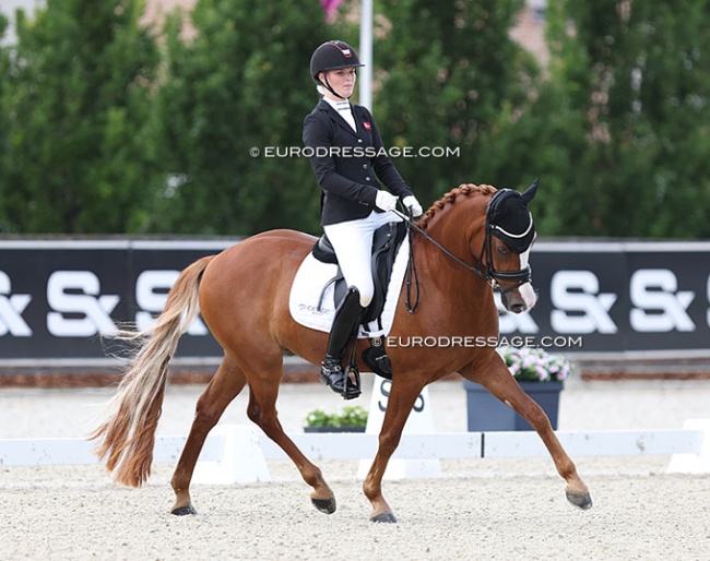 Victoria Bang Zindorff and Del Classico at the 2024 European Pony Championships :: Photo © Astrid Appels
