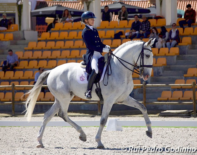 Maria Caetano and Nobel Das Figueiras competing in the medium tour at the 2025 CDI Alter do Chao :: Photo © Rui Pedro Godinho