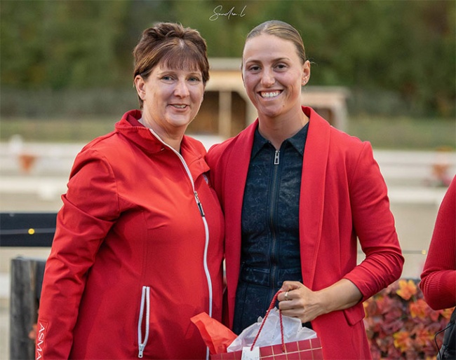 Christine Peters, EC Senior Manager Dressage Olympic/Paralympic Program, and Dressage Athlete of the Year Camille Carier Bergeron :: Photo © Sandra Lachèvre