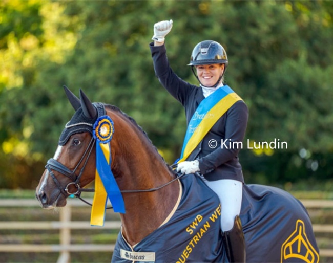 Lina Dolk and 4-year old Swedish champion Mackmyras Amorino :: Photo © Kim Lundin