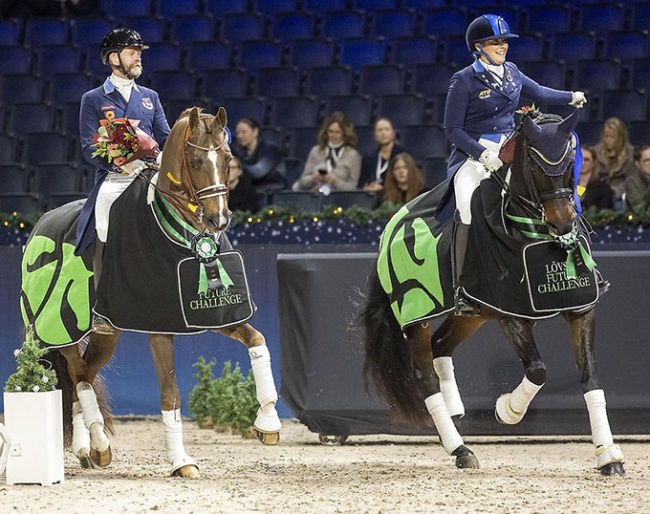 Mattias Jansson on Delgado and Cecilia Bergakra on My Friend at the 2025 Lovsta Future Challenge final in Stockholm :: Photo © Ronald Thunholm