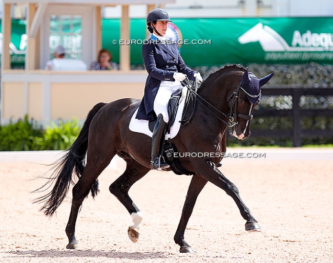 Stephanie Collomb and Stormy River at the 2022 Palm Beach Derby CDI :: Photo © Astrid Appels