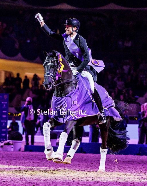 Justin Verboomen and Zonik Plus win the Top 12 at the 2025 CDI Frankfurt :: Photo © Stefan Lafrentz