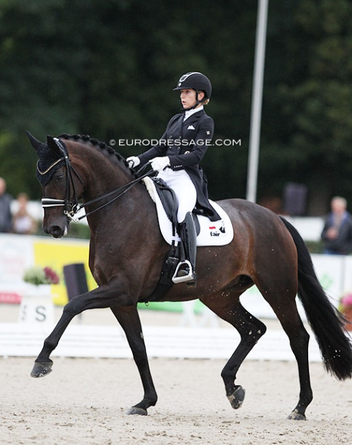 Beata Stremler and Fürstin Bea at the 2021 World Young Horse Championships :: Photo © Astrid Appels