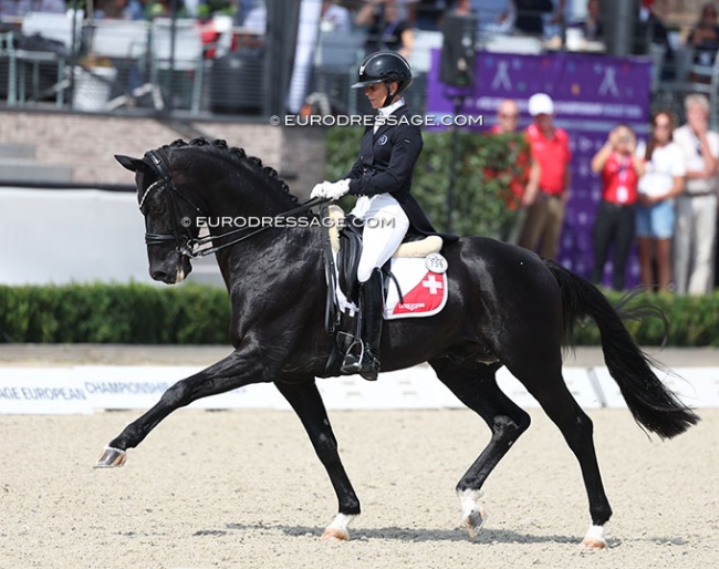 Charlotte Lenherr and Dettori at the 2025 European Championships :: Photo © Astrid Appels