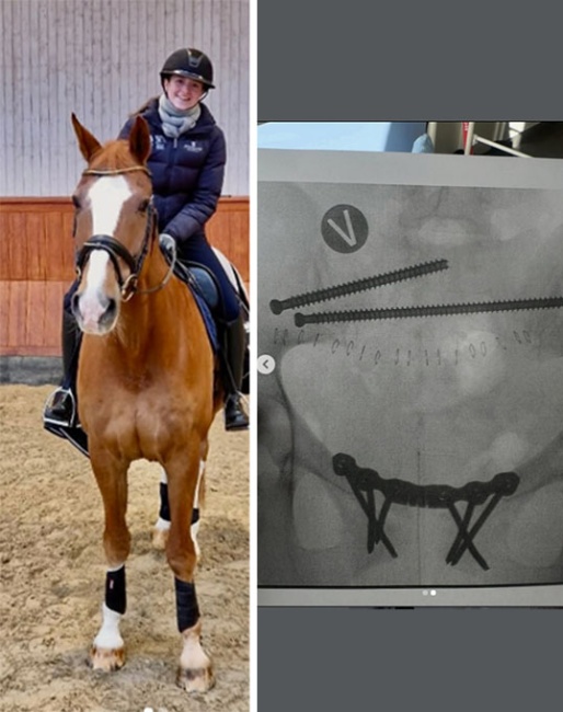 Sophie Ludvigsen on Blue Hors Zepter. Back in the saddle since her accident