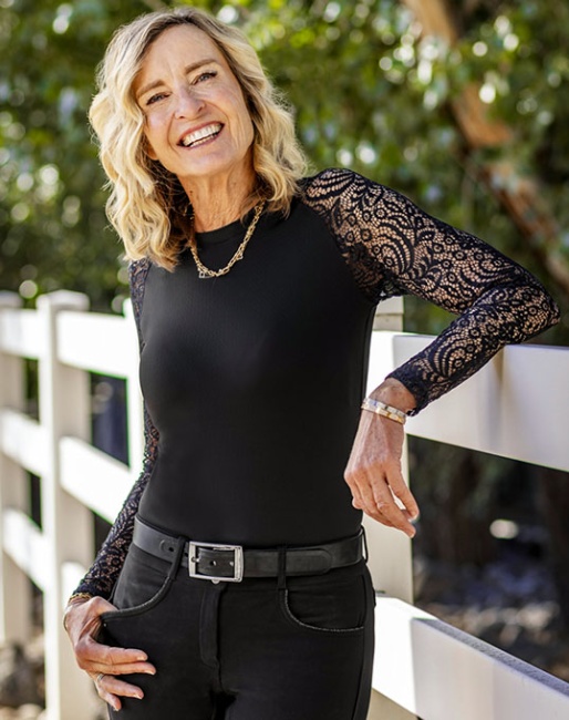 Charlotte Jorst of Kastel Denmark in Kastel's signature Performance Lace shirt