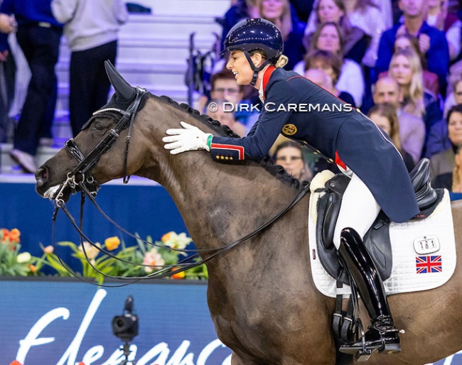 Charlotte Dujardin and Alive and Kicking at the 2026 CDI-W Amsterdam : Photos © Dirk Caremans