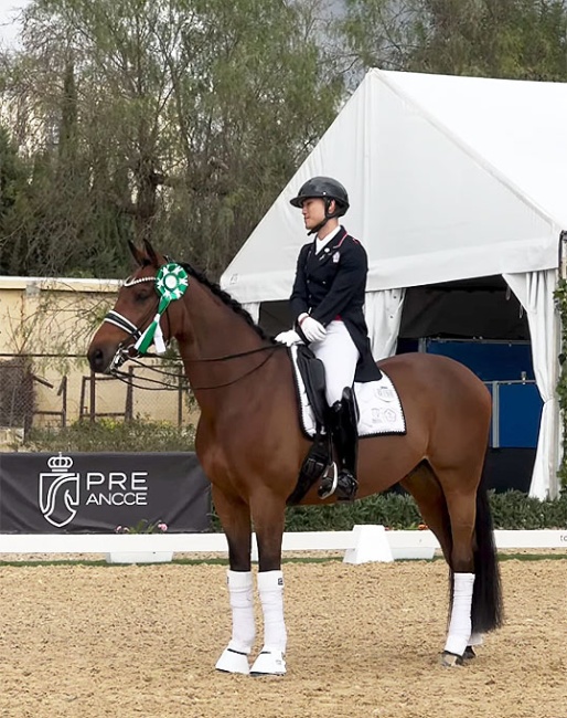 Tien-Chi Shyong and Dordogne DN win the Prix St Georges at the 2026 CDI Jerez de la Frontera :: Photo © private